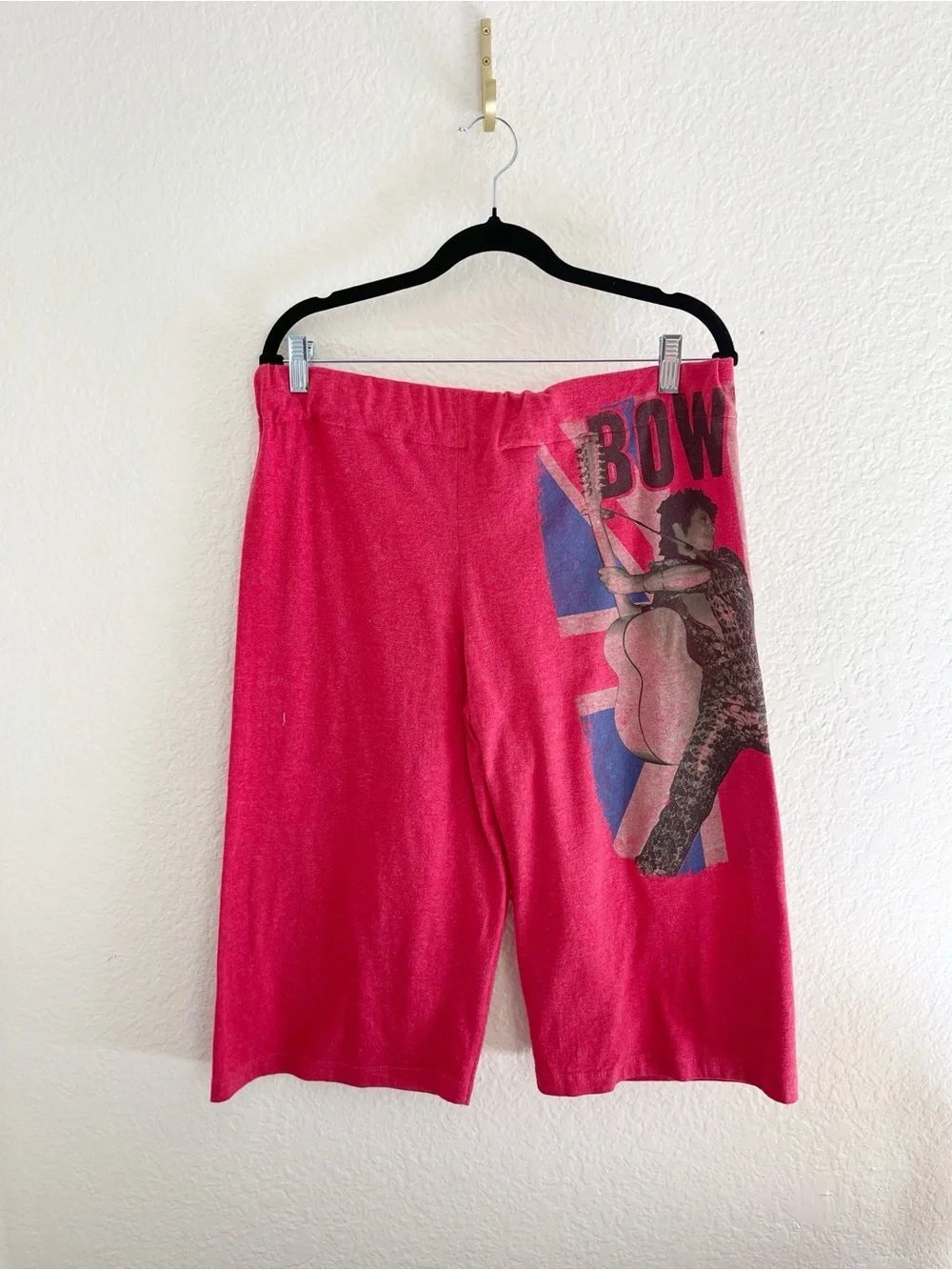 Up cycled David Bowie Jorts from vintage T shirts Graphic Lounge Shorts